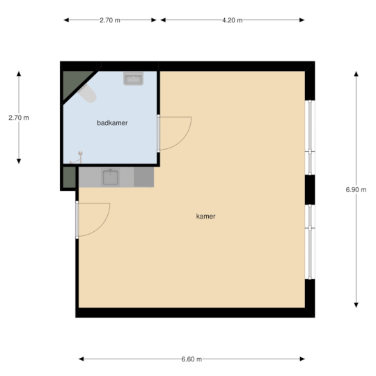 Plattegrond kamer