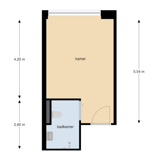 Plattegrond kamer