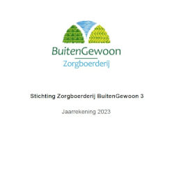2023 jaarverslag Zorgboerderij BuitenGewoon