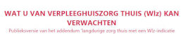 Kwaliteitskader langdurige zorg thuis met een Wlz-indicatie addendum