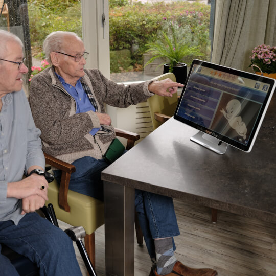 Triangel - Cliënten samen op de computer
